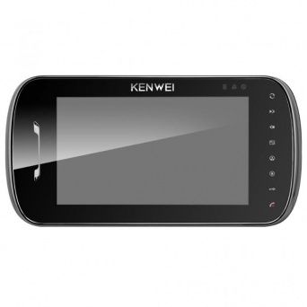 Цветной монитор видеодомофона без трубки (hands-free) - KW-E703FC-M200 черный с детекцией движения