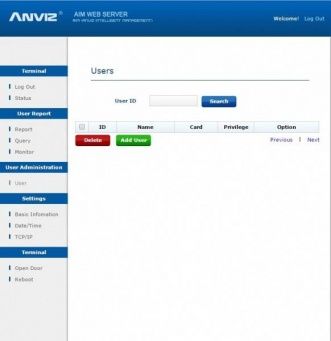 Биометрическая система учета рабочего времени Anviz С2 WEB Server