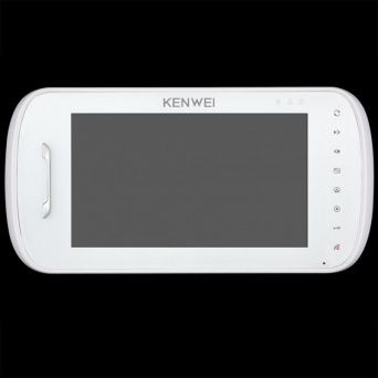 Цветной монитор видеодомофона без трубки (hands-free) - KW-E703FC-M200 белый с детекцией движения