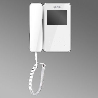 Цветной монитор видеодомофона с трубкой - KW-E350C белый