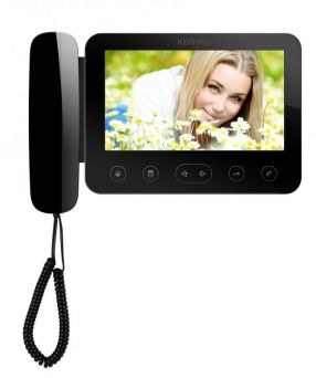 Цветной монитор видеодомофона с трубкой - KW-E705FC-W200 черный